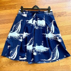 NWT Talbots Petites Pleated Cotton Skirt!